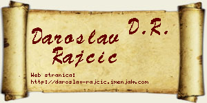 Daroslav Rajčić vizit kartica